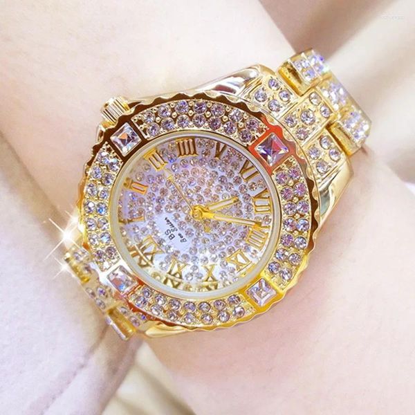 Relojes de pulsera Relogio Feminino Rhinestone Relojes de mujer Reloj de oro Muñeca de mujer para pulsera de mujer Mujer