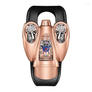 Armbanduhren Relogio Masculino Hanboro Uhr für Männer Mode automatische mechanische Quarz-Armbanduhr 50 m wasserdicht Dual