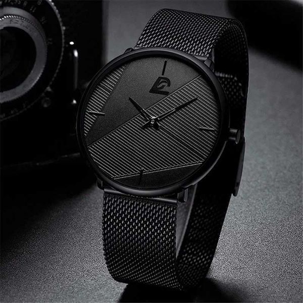 Montre-bracelets Reloj Hombre es Mens 2023 Mindist Mens Fashion Ultra-Thin Simple Men Business Quartz Quartz Relogie Masculino D240430