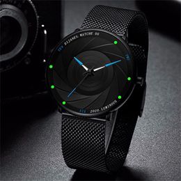 Montre-bracelets Reloj Hombre Watches Mens 2022 Minimaliste Ultra mince en acier inoxydable Belon Quartz Watch Men Men Business Clock Relogio MAS 264P