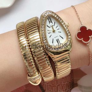 Horloges Reloj Mujer 2021 Nieuwe Luxe Gouden Vrouwen Snake Kronkelende Es Vrouwen Crystal Snake Bangle Armband Quartz Es Klok 0703