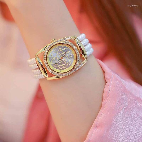 Montres-bracelets RELOJES PARA MUJER FEMME MONTRES À QUARTZ LUXE DIAMANT PERLE ÉLÉGANTE ROBE FEMME MONTRE-BRACELET RELOGIOS FEMININOS