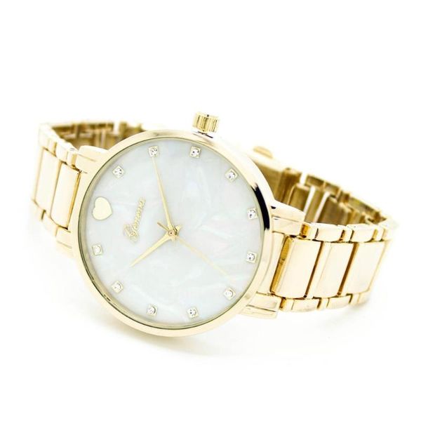 Montres-bracelets rétro dames genève montre-bracelet à quartz mode nacre cadran métal montres femmes montres-bracelets