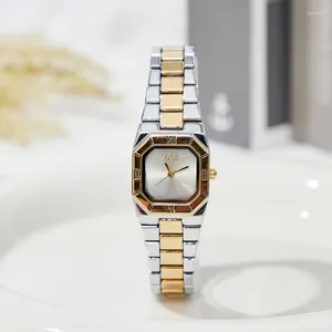 Montre-bracelets rétro Octogone Dial Renue de bracelet Gol