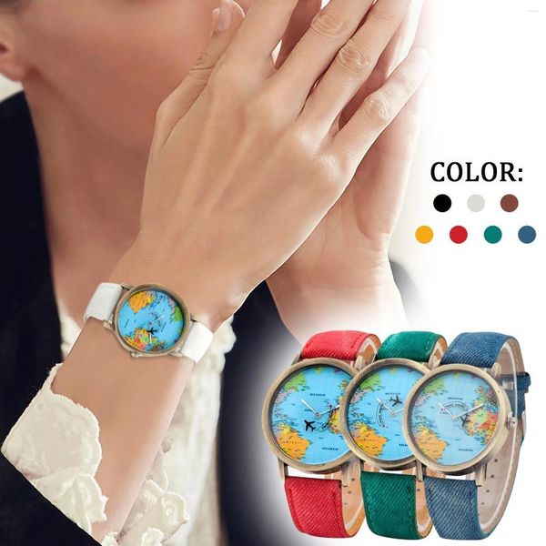 Montres-bracelets rétro unisexe montre-bracelet bracelet en simili cuir cadran rond dames montre à quartz analogique cadeau femmes montres