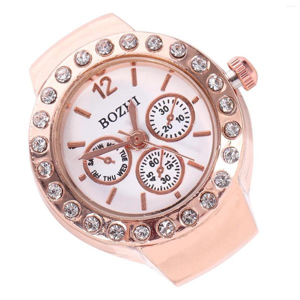 Ring Wallwatches Ring Watch Vintage Women Rings For Men Finger Quartz Festival Gift Rhinestones casuales