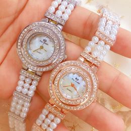 Montres-bracelets ROSE GOLD PEARL WOMEN BRACELET WATCHES LADIES DRESS QUARTZ WRISTWATCH SEASHELL DIAMOND WATCH BRAND FASHION RELOGIO FEMININO