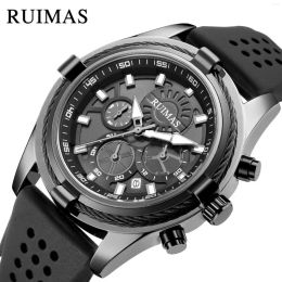 Armbanduhren RUIMAS Mode Herrenuhren Sport Quarzuhr Für Mann Leuchtende Luxus Chronograph Lässige Uhr Reloj Hombre 311