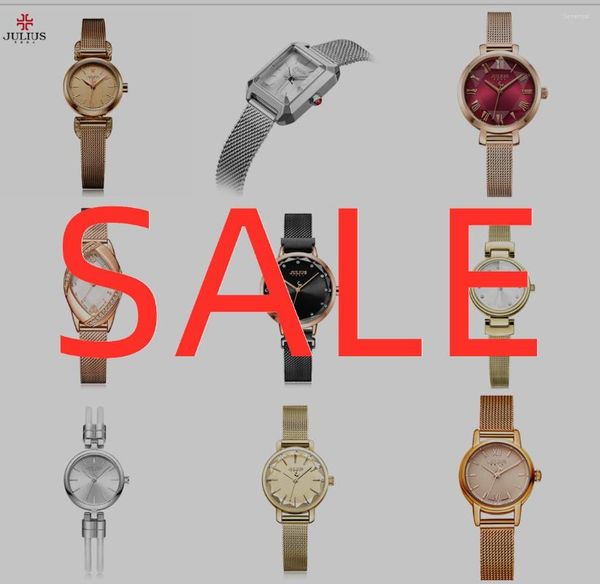 Montres-bracelets Vente Remise Julius Montre Femme Japon Quartz Acier Inoxydable Fille Heures Mode Horloge Coffret Cadeau