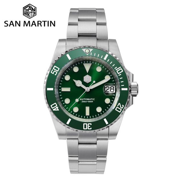 Montre-bracelets San Martin Men Watch 40,5 mm Luxury Diver Water Ghost V3 NH35 Automatic mécanique Sapphire Miroir 200M BGW-9 LUMING 230921 EMPHER