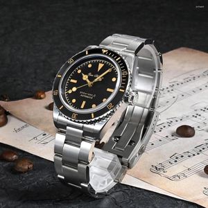 Relojes de pulsera San Martin Men Watches 38mm Diver 6200 Retro Water Ghost Luxury Sapphire NH35 Automático Reloj mecánico vintage 20Bar Luminous