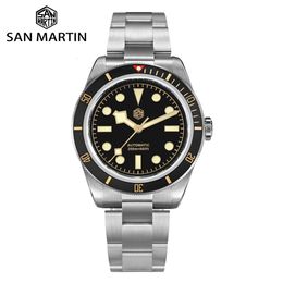 Montres-bracelets San Martin amélioré V2 BB58 6200 montre en édition limitée 120 clics lunette mate NH35 montres-bracelets mécaniques automatiques saphir 230825