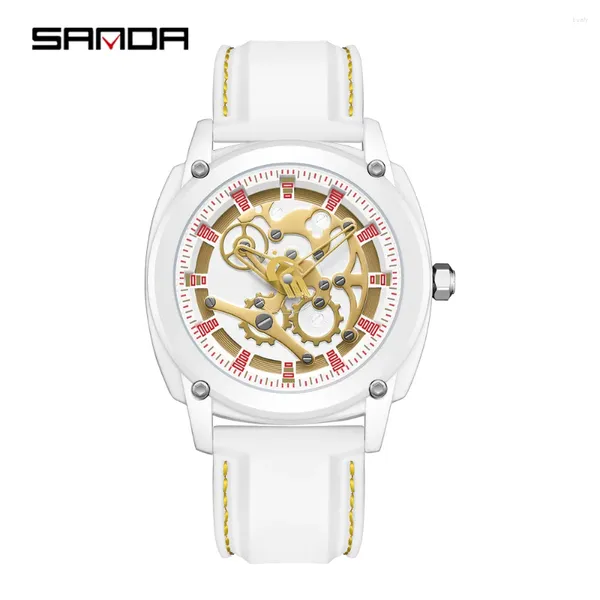 Wallwatches Sanda Brand 3235 Cool Sports Fashion Wallwatch Impermeable Reduck Round Strap Store Watch