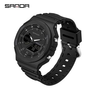 Horloges SANDA Casual Heren Horloges 50M Waterdicht Sport Quartz Horloge voor Mannelijke Polshorloge Digitale G Stijl Shock Relogio Masculino 221018