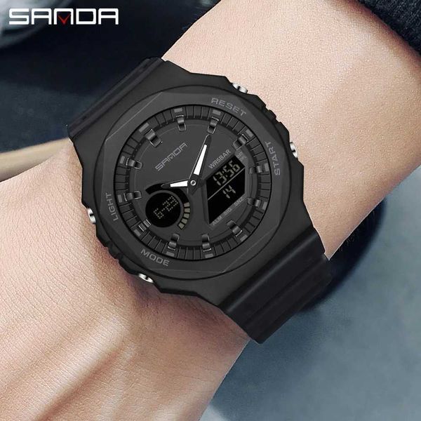 Wallwatches Sanda Outdoor Sports Watches Men MS LED Digital Watches Delection Waterproof Watch Electronic Watch Boy Girl Relogio Masculino 240423