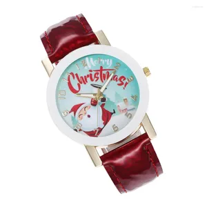 Horloges Kerstman Horloge Claus Dames Riem Dameshorloges Tonen Geschenk Legering Elektronisch Miss