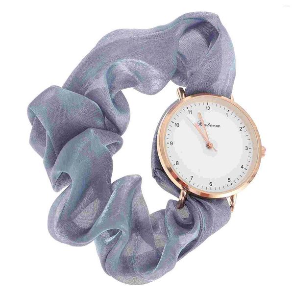 Montres-bracelets Scrunchie Band Bracelet Montre: Bleu Montre Extensible Ruban Élastique Pour