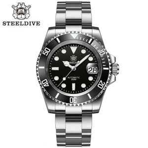 Wristwatches SD1953 Selling Ceramic Bezel 41mm Steeldive 30ATM Water Resistant NH35 Automatic Mens Dive Watch Reloj 231107