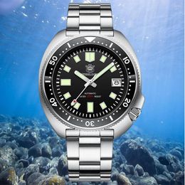 Polshorloges SD1970 Steeldive Brand 44mm Men NH35 200m Waterdichte Diver -horloge met keramische bezel