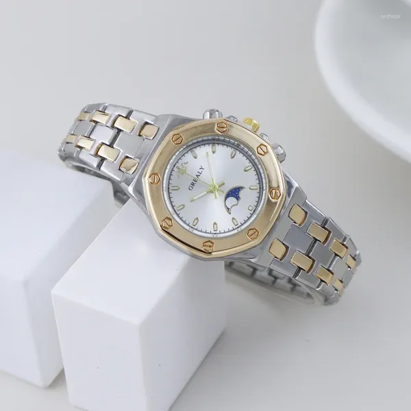 Montres-bracelets Sdotter 2023 Classic Hexagon Steel Band Montres pour femmes Mode féminine Casual All Match Quartz Montre-bracelet Lady Cadeau