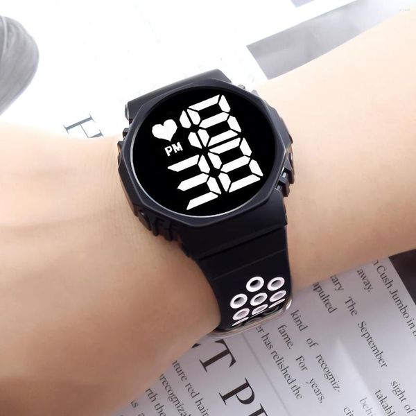 Relojes de pulsera Sdotter 2023, reloj Digital para hombre, relojes electrónicos LED, correa de silicona deportiva, reloj de pulsera resistente al agua para hombre, reloj para mujer W