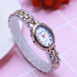 Montres-bracelets Sdotter 2023 Femmes Bureau Dames Diamant Main Caténaire Quartz Étudiants Collège Petite Amie Cadeau De Vacances Rose Gold Mode