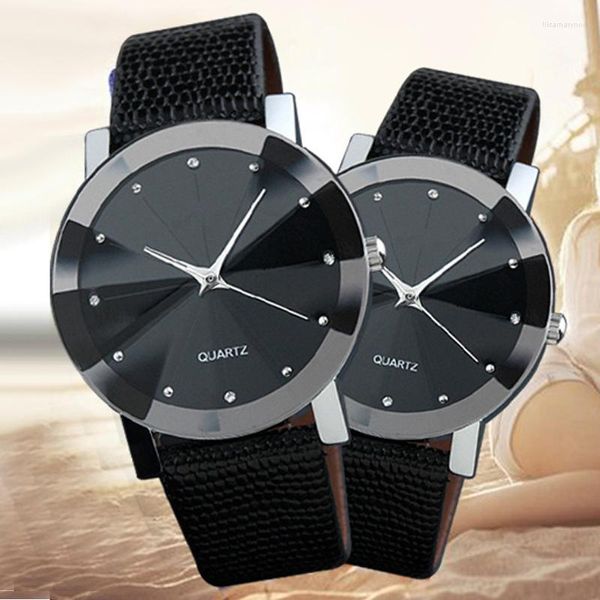 Montres-bracelets Sdotter mode Couple montre décontracté hommes femmes montres bracelet en cuir marron Quartz Reloj Hombre Relogio Femin