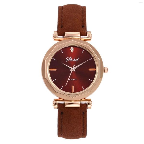 Relojes de pulsera Sdotter Selling Fashion Star Sparkly Sanded Leather Relojes Niña Damas Cuarzo