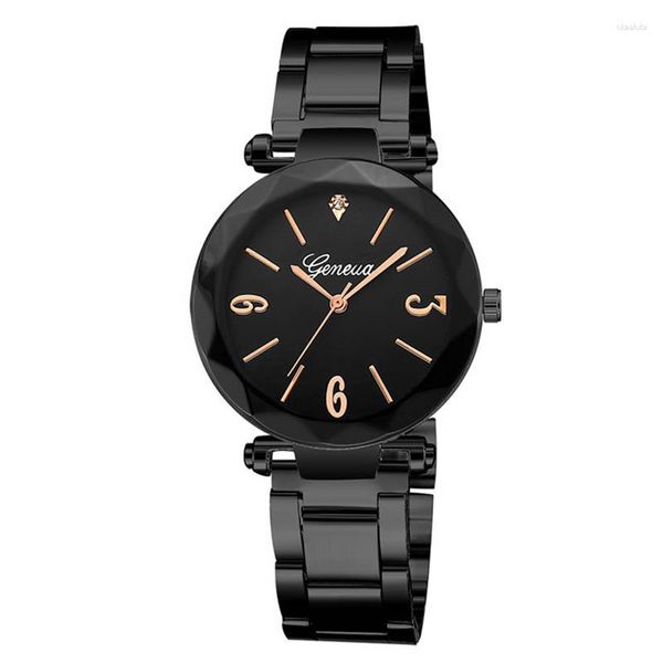 Montres-bracelets Sdotter Top montres pour femmes mode montre en acier inoxydable genève tenue décontractée dames horloge Reloj Muje