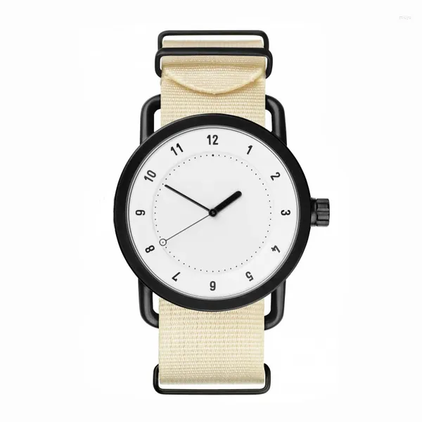 Relojes de pulsera Sdotter UTHAI CE69 Trendy Simple Canvas Nylon Band Watch Europeo y americano Retro Thin Student Cuarzo