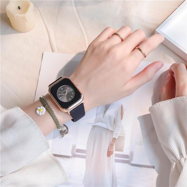 Montres-bracelets Sdotter femmes mode décontracté ceinture en cuir montres Simple filles cadran rond Quartz robe Bracelet sport horloge Reloj