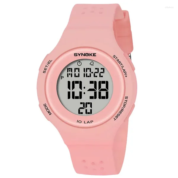 Relojes de pulsera Sdotter Mujeres Reloj deportivo Digital LED Multifunción Alarma Cronógrafo Impermeable Luz de fondo Cuadrado Relojes para damas Relogio