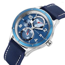 Relojes de pulsera SEAKOSS Dive Fashion Casual Reloj Calendario Pantalla Impermeable Luminoso Hemisferio Norte Dial Automático Mecánico Hombres Relojes