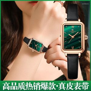 Horloges die echte horloges verkopen Damesnet Rood Klein Groen Waterdicht Retro Quartz Relogio Feminino