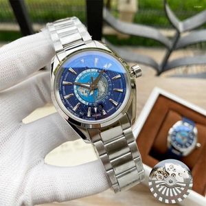 Montres-bracelets vendant la série originale de montre pour hommes Haima avec une excellente transparence arrière classique horloge de date automatique de l'Obse