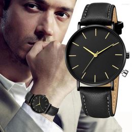 Relojes de pulsera, productos de venta, correa de cuero a la moda, reloj de cuarzo para hombre, reloj deportivo Erkek Saatleri, reloj Masculino