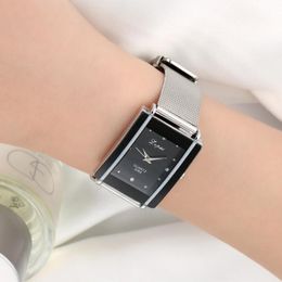 Relojes de pulsera Venta Rectángulo Mujeres Reloj de pulsera de cuarzo Reloj Estilo de negocios Reloj de pulsera casual de lujo para mujeres Relojes de pulsera