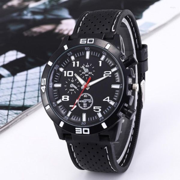 Relojes de pulsera Venta de deportes Silicona Moda Carreras Negocios Cuarzo Reloj para hombre