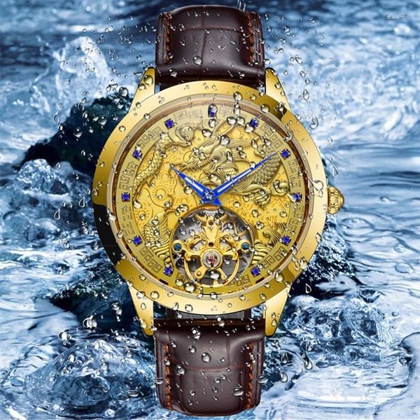 Relojes de pulsera SENORS de lujo de la mejor marca para Hombre, relojes mecánicos automáticos con talla hueca, Reloj de pulsera resistente al agua para Hombre 2023, Reloj para Hombre