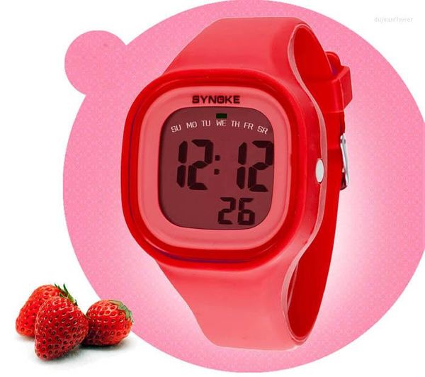 Relojes de pulsera Silicona Led Luz Digital Deporte Reloj de pulsera Niño Mujer Chica Hombre Niño Rd Reloj de pulsera para mujer Relojes mecánicos Moda Elegante