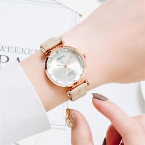 Polshorloges Simple Black White Watches Women Fashion Quartz Bekijk Casual Woman Leather Clock Ladies PolsWatch Relogio