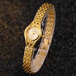 Polshorloges eenvoudige elegante kleine dames horloges luxe merk gouden pols horloges voor dameskwarts kijken voor meisjes Montre Femmel2304