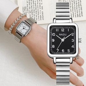 Polshorloges Simple Silver Women Watches merk prachtige roestvrijstalen dames mode minimalistische vrouwelijke kwarts klok