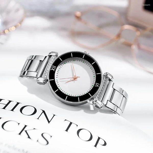 Montres-bracelets Simple Vintage Style classique dames femmes montre horloge femme bracelet en acier montres de luxe robe féminine Quartz