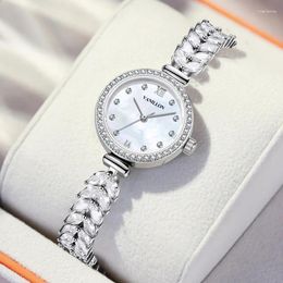 Montres-bracelets Simple Montre Femme Sirène Bracelet Plein Ciel Étoile Diamant Queue De Poisson Quartz Horloge Étanche Reloj
