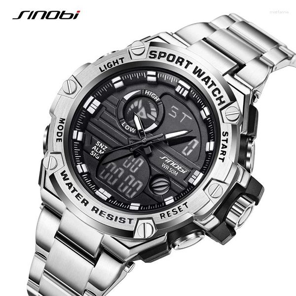 Muñecos de pulsera Sinobi Men digital Matrimonio Military 50m Implaz de Wallwatch LED Reloj Sport Regalos Relojes Relogios Masculino