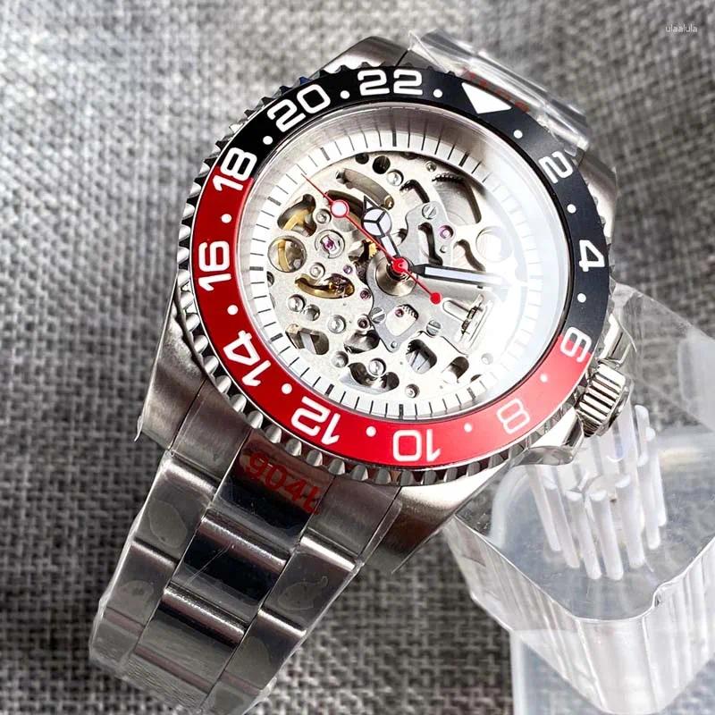 Wristwatches Skeleton Stainless Steel Men's Watch Original Japanese NH70 Automatic Watches For Men Diving Waterproof Mechanical Wristwatch