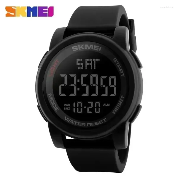 Wallwatches Skmei 1257 Reloj digital Reloj Reloj Sports Sports Men despertador 5bar impermeable al por mayor para 8 piezas