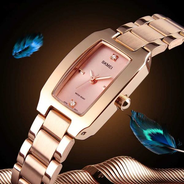 Muñecos de pulsera Skmei 1400 Vestido casual Sier Ladies Relogio Relogio Relogio Feminino Quartz Reloj Fashion Watches 24319