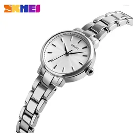 Wallwatches Skmei 1410 Women Fashion Ladies Watches Wrist Impermeable acero inoxidable Montre Femme Quartz Reloj